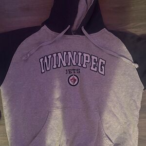 NHL Gray and Navy Hoodie